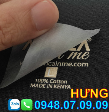 Nhãn ép nhiệt trên quần áo may mặc có đảm bảo chất lượng hay không?